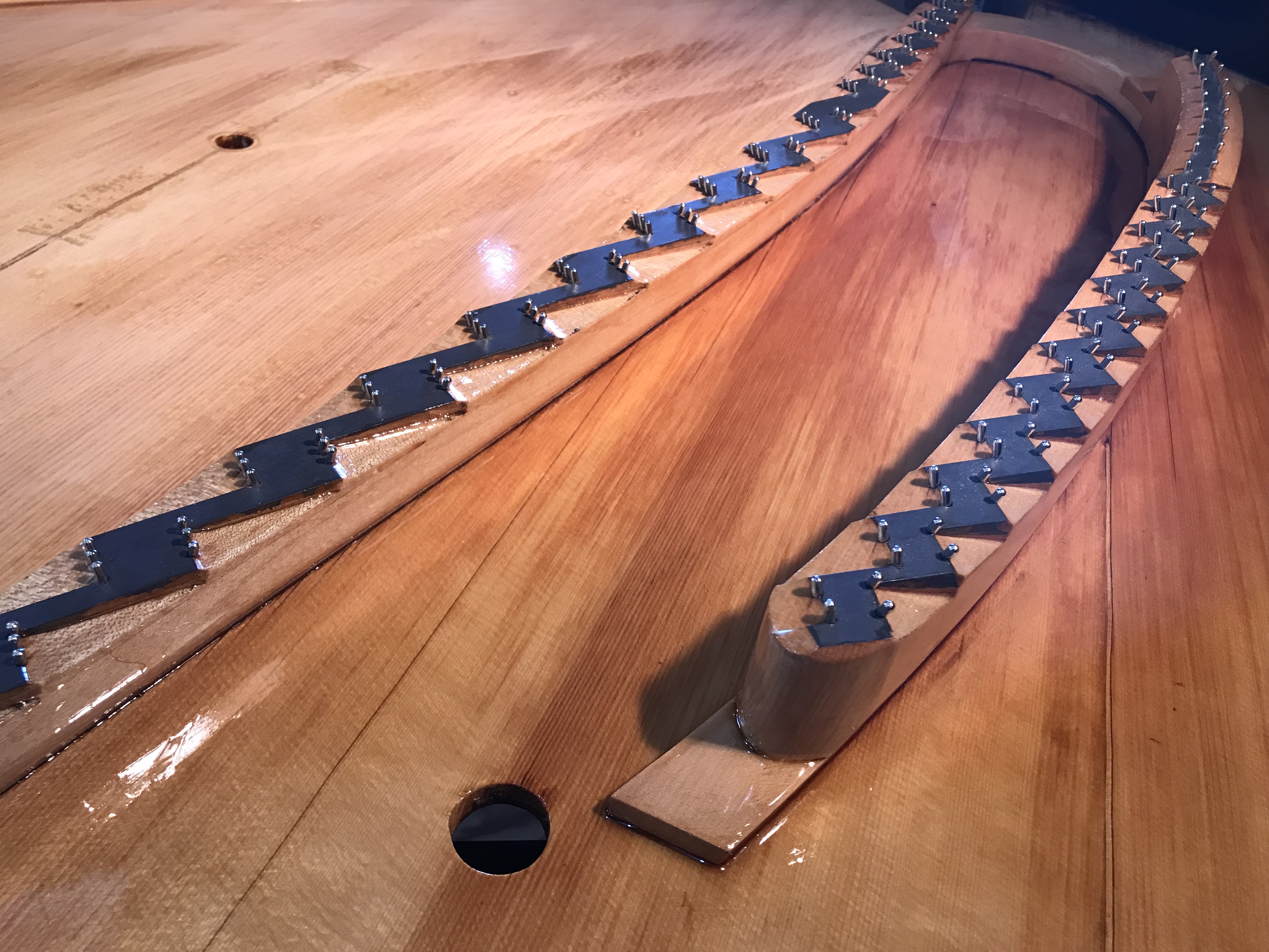 Piano restoration work in progress